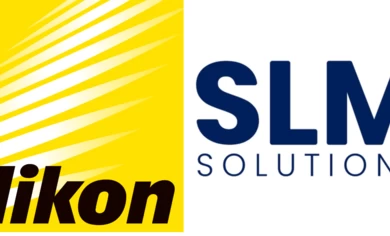 Logo firmy Nikon oraz firmy SLM Solutions